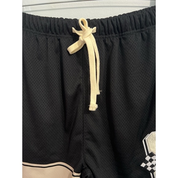 Civil Regime Civil Too Fast Mesh Basketball Shorts Men’s Medium Black Beige - Picture 10 of 16